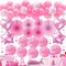 Pink Paper Pompom & Balloon Garland – Party Decorations for Birthday, Baby Shower, Bachelorette & Wedding